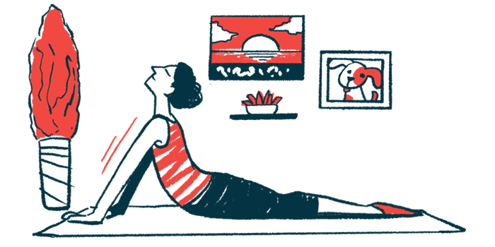 Roctavian | Hemophilia News Today | Illustration of woman doing yoga