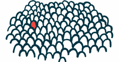 An illustration of a single person highlighted among many.