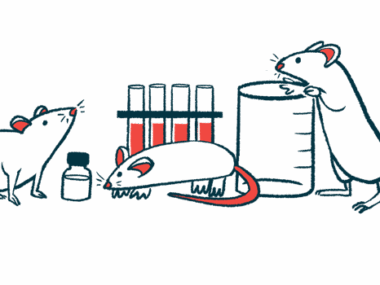 An illustration of mice in a lab.