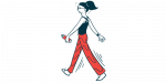 physical activity | Hemophilia News Today | illustration of woman walking
