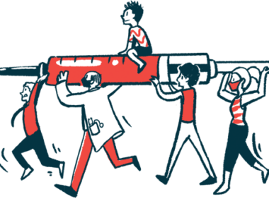 Kovaltry for severe hemophilia A | Hemophilia News Today | illustration of child atop a syringe
