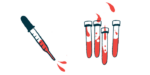 An illustration shows several test tubes and a syringe with serum in them.