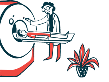 An illustration of a patient entering an MRI scanner.