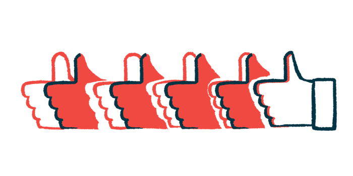 A row of hands giving the thumbs up sign is shown in this approval illustration.