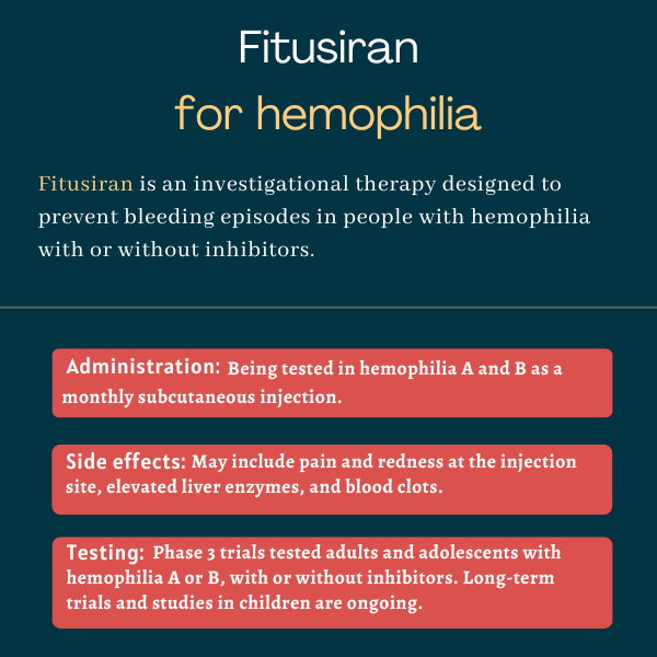 Fitusiran for hemophilia