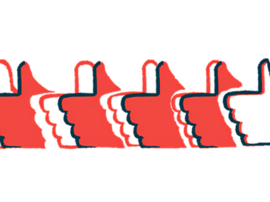 A row of hands are shown giving the thumbs-up sign.