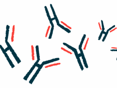 An illustration shows a group of antibodies.