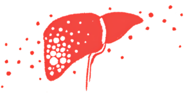 An illustration shows a human liver.