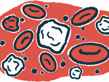 An illustration shows blood cells.
