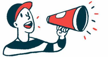 A man shouts into a bullhorn.