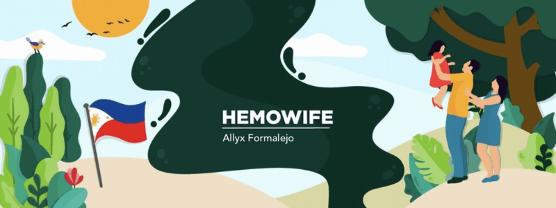 new banner for Allyx Formalejo, formerly Alliah Czarielle, "Hemowife" column