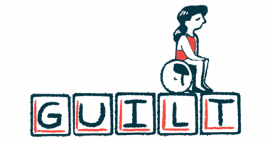 A woman sits on a stool on top of a block of letters that spell 