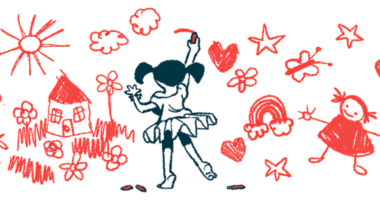 A girl is shown drawing images on a wall.