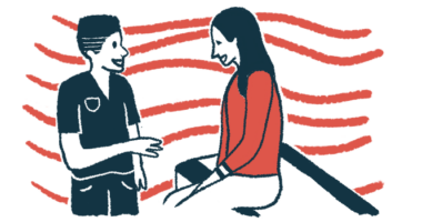 A woman sitting on an exam table is in conversation with a healthcare professional.