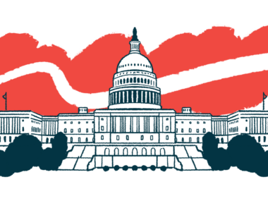 The U.S. Capitol in Washington, D.C., is seen against a red sky.