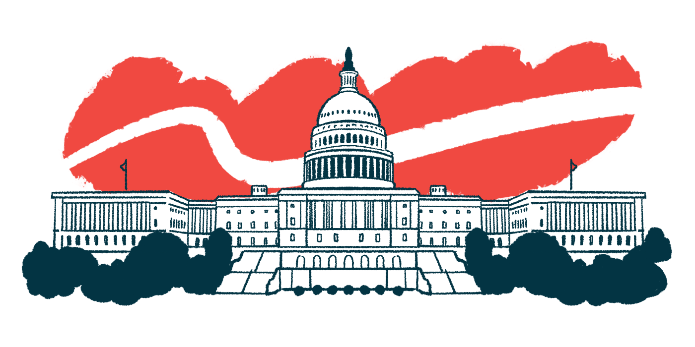 The U.S. Capitol in Washington, D.C., is seen against a red sky.
